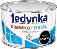 Farby do metalu - Jedynka Emalia alkidowa czarna 0 36 l - miniaturka - grafika 1
