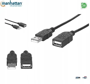 Manhattan Kabel USB 2.0 A-A M/Ż 0.5 m 322904 - Kable USB - miniaturka - grafika 4