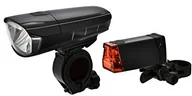 Lampki rowerowe - Dansi 44001 zestaw lampek rowerowych, dopuszczenie do ruchu drogowego, oświetlenie rowerowe LED, zestaw z przednim i tylnym światłem, przełączane pomiędzy 30/15 luksów, odporne na deszcz i uderzenia,  44001 - miniaturka - grafika 1
