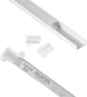 Akcesoria do oświetlenia - Polux Profil aluminiowy natynkowy do taśm LED 1m satyna 316066 SANICO 316066 - miniaturka - grafika 1