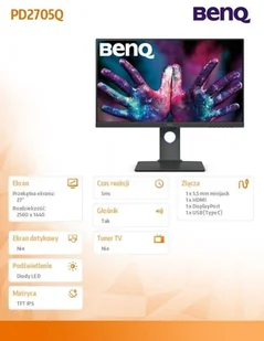 BenQ PD2705Q 27" czarny (9H.LJELA.TBE) - Monitory - miniaturka - grafika 6