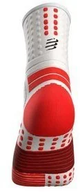 Compressport Skarpetki do biegania PRO MARATHON SOCKS biało-czerwone - Skarpetki sportowe męskie - miniaturka - grafika 4