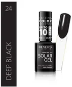 Lakiery do paznokci - Revers Revers Solar Gel Lakier do paznokci 24 Deep Black - miniaturka - grafika 1