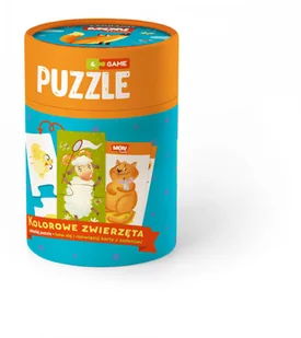 Dodo Toys Puzzle Kolorowe zwierzęta 10x2 el. dwustronne MON200100 MON200100 - Puzzle - miniaturka - grafika 4