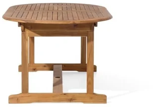 Beliani Zestaw ogrodowy drewniany pouchy grafitowe parasol MAUI - Meble ogrodowe - miniaturka - grafika 7