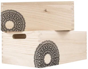 Orion Skrzynka drewniana skrzynia pojemnik MANDALA 31x21 731036 - Pudła i pojemniki do przechowywania - miniaturka - grafika 4