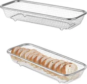 Miski i półmiski - Hendi Koszyk druciany do serwowania pieczywa chleba bułek 310x125x55 mm czarny 425572 - miniaturka - grafika 1