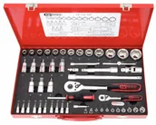 Klucze i nasadki - KS Tools 917.4052 1/4" + 1/2" Classic zestaw kluczy nasadowych, 52-częściowy 4042146118146 - miniaturka - grafika 1