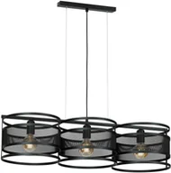 Lampy sufitowe - Luminex Żyrandol Rim black 3 1121 - miniaturka - grafika 1