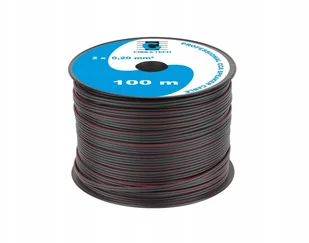 CABLETECH Kabel głośnikowy CCA 2X0,20 czarny 100M - Kable - miniaturka - grafika 3