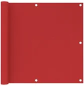 Markizy - VidaXL Lumarko Parawan balkonowy, czerwony, 90x500 cm, HDPE 311010 VidaXL - miniaturka - grafika 1