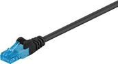 Kable miedziane - Goobay 55413 " kabel krosowy CAT 6 A "", "U/UTP, 15 m Czarny 55413 - miniaturka - grafika 1