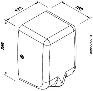 Faneco Suszarka do rąk PASSAT V 1350 W stal szlachetna matowa - Suszarki do rąk i włosów - miniaturka - grafika 5