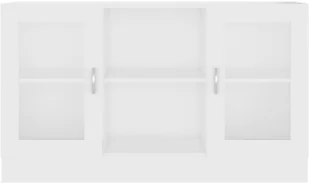 vidaXL Witryna, biała, 120 x 30,5 x 70 cm, płyta wiórowa 802786 - Szafki do salonu - miniaturka - grafika 6
