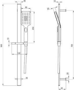 Deante Anemon Bis Zestaw natryskowy z drążkiem NCZ_N51K NCZ N51K [15788965] - Zestawy prysznicowe - miniaturka - grafika 4