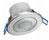 Czujniki ruchu i zmierzchu - Czujnik Ruchu Sufitowy Płaski Srebrny Led Pir 360° - miniaturka - grafika 1