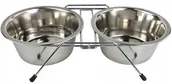 Miski dla psów - Stojak podwójny Kerbl z miskami, 2 x 900 ml - miniaturka - grafika 1