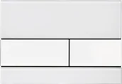 Przyciski spłukujące - TECE 9240800 Square przycisk spłukujący ze szkła do WC szkło białe przyciski białe - miniaturka - grafika 1