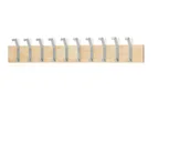 Wieszaki i stojaki - AJ Produkty Listwa z wieszakami HÄNGA, 1500 mm, 10 podwójnych haczyków, brzoza - miniaturka - grafika 1