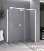 Ścianki i drzwi prysznicowe - Novellini Kuadra 2.0 PH Drzwi przesuwne 119-121x200 cm lewe profile biały mat szkło przezroczyste K2PH119S-1U - miniaturka - grafika 1
