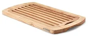 Deski do krojenia - Continenta deska do krojenia z drzewa kauczukowego, deska do krojenia na chleb z siatki na okruchy, rozmiar: 45 x 26 x 2 cm 3078 - miniaturka - grafika 1
