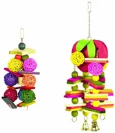 Akcesoria dla ptaków - Nobby 31491 ptak służy do zabawy "Gwiazda" z wikliny lotkami około 25 cm - miniaturka - grafika 1