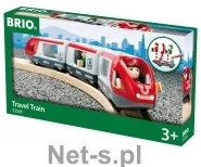 Brio Pociąg osobowy z wagonikami czerwono-biały - Pociągi dla dzieci - miniaturka - grafika 2