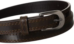 Cavaldi 4U Skórzany wąski pasek damski skóra czarny - Paski - miniaturka - grafika 3