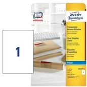 Etykiety do drukarek - Avery Zweckform Przezroczyste etykiety do drukarek atramentowych 25 szt. Zweckform J8567-25 - miniaturka - grafika 1