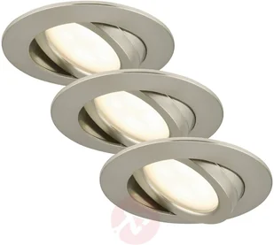 Briloner Drehbarer LED-Einbaustrahler 3er-Set matt-nickel - Oprawy, klosze i abażury - miniaturka - grafika 5