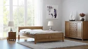 Łóżka - Magnat Meble Łóżko drewniane Julia 140x200 DĄB - miniaturka - grafika 1