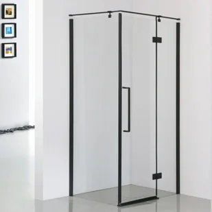 Sea Horse Kabina bezprofilowa jednodrzwiowa FRESH-LINE 120x90x195 prawa czarna BK248T09/12KP - Kabiny prysznicowe - miniaturka - grafika 4
