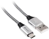 Huby USB - Tracer Kabel USB 2.0 Type-C A Male C Male 1m czarno-srebrny TRAKBK46265 - miniaturka - grafika 1