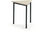 Meble do szkół i przedszkoli - AJ Produkty Biurko SONITUS TRIANGEL, 700x700x720 mm, beżowe linoleum, antracyt - miniaturka - grafika 1