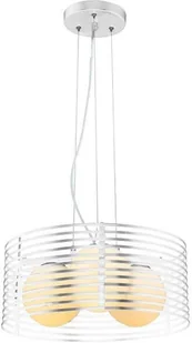 Inne Wisząca LAMPA retro LAMP 179/BIA metalowa OPRAWA druciany zwis biały LAMP 179/BIA - Lampy sufitowe - miniaturka - grafika 5