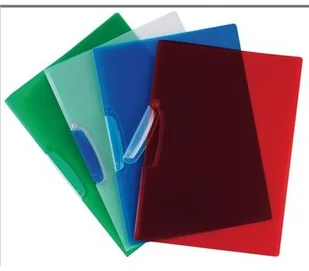 Q-Connect Skoroszyt z plastikowym klipsem, PP, A4, transparentny zielony KF02136 - Teczki i skoroszyty - miniaturka - grafika 2