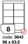 Etykiety samoprzylepne i bloki etykiet - Cdrmarket Samoprzylepne etykiety 96 x 63,5 mm, 8 etykiet, A4, 100 arkuszy - miniaturka - grafika 1