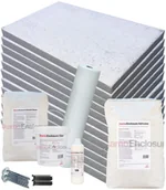 Akcesoria kominkowe - Vidaxl Skamol kominka - Skamol zestaw 18 płyt i akcesoria - miniaturka - grafika 1