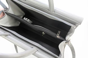 PolskaGalanteria.pl Aktówka Elegant Dla Kobiet Na Dokumenty Do Pracy PolskaGalanteria Skóra Ekologiczna Wzór 2 JASNY POPIELATY - Teczki i aktówki - miniaturka - grafika 10