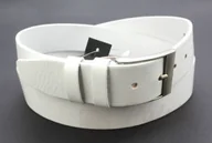 Paski - PAS-MAX (PL) Pasek Skórzany PAS-MAX (PL) Gładki Skóra Licowa EXTRA 40 mm BIAŁY - miniaturka - grafika 1