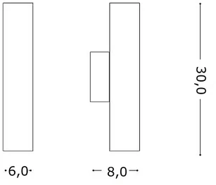 Ideal Lux Lampa Ścienna Sky Ap2 Nero 126890 Wys. 30,0 - Lampy ścienne - miniaturka - grafika 2