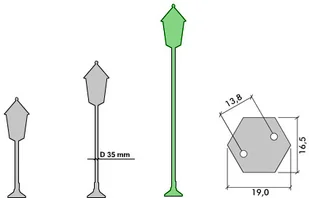 Su-Ma lampa stojąca Retro Classic II K 5002/1 H - Lampy ogrodowe - miniaturka - grafika 6