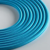 Kable - KLARTEXT Klartext lekki okrągły tekstylny kabel do oświetlenia 3 x 0,75 mm turkusowy 5 m maksymalne bezpieczeństwo przeciwwstrząsowe! CNS375E.15 - miniaturka - grafika 1