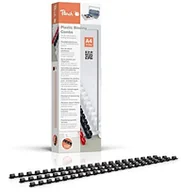 Grzbiety do bindownic - Peach pb406  02 plastik począwszy od ofert dla prestiżowych klientów po raporty roczne DIN A4, 6 MM, 25 arkuszy, 100 sztuk, w kolorze czarnym PB406-02 - miniaturka - grafika 1