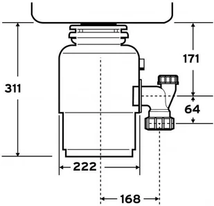 Insinkerator Rozdrabniacz odpadów Evolution 150 78432T - Młynki i rozdrabniacze odpadów - miniaturka - grafika 2