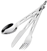 Kuchnia turystyczne i akcesoria - GSI Outdoor 3-częściowy zestaw sztućców, ze stali nierdzewnej, 61003 61003_Edelstahl - miniaturka - grafika 1