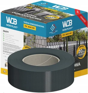 Taśma Ogrodzeniowa 47,5mm x 35m Osłona Antracyt - Akcesoria do ogrodzeń - miniaturka - grafika 2
