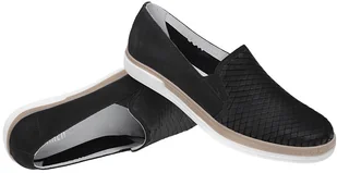 Simen Półbuty wsuwane Slip On 0106 Czarne 62219365 - Slip on damskie - miniaturka - grafika 4
