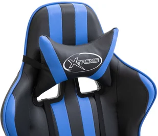 vidaXL vidaXL Fotel dla gracza, niebieski, PU - Fotele gamingowe - miniaturka - grafika 13