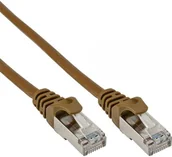 Kable miedziane - InLine Patchcord SF/UTP Cat.5e brązowy 0.3m 72533K - miniaturka - grafika 1